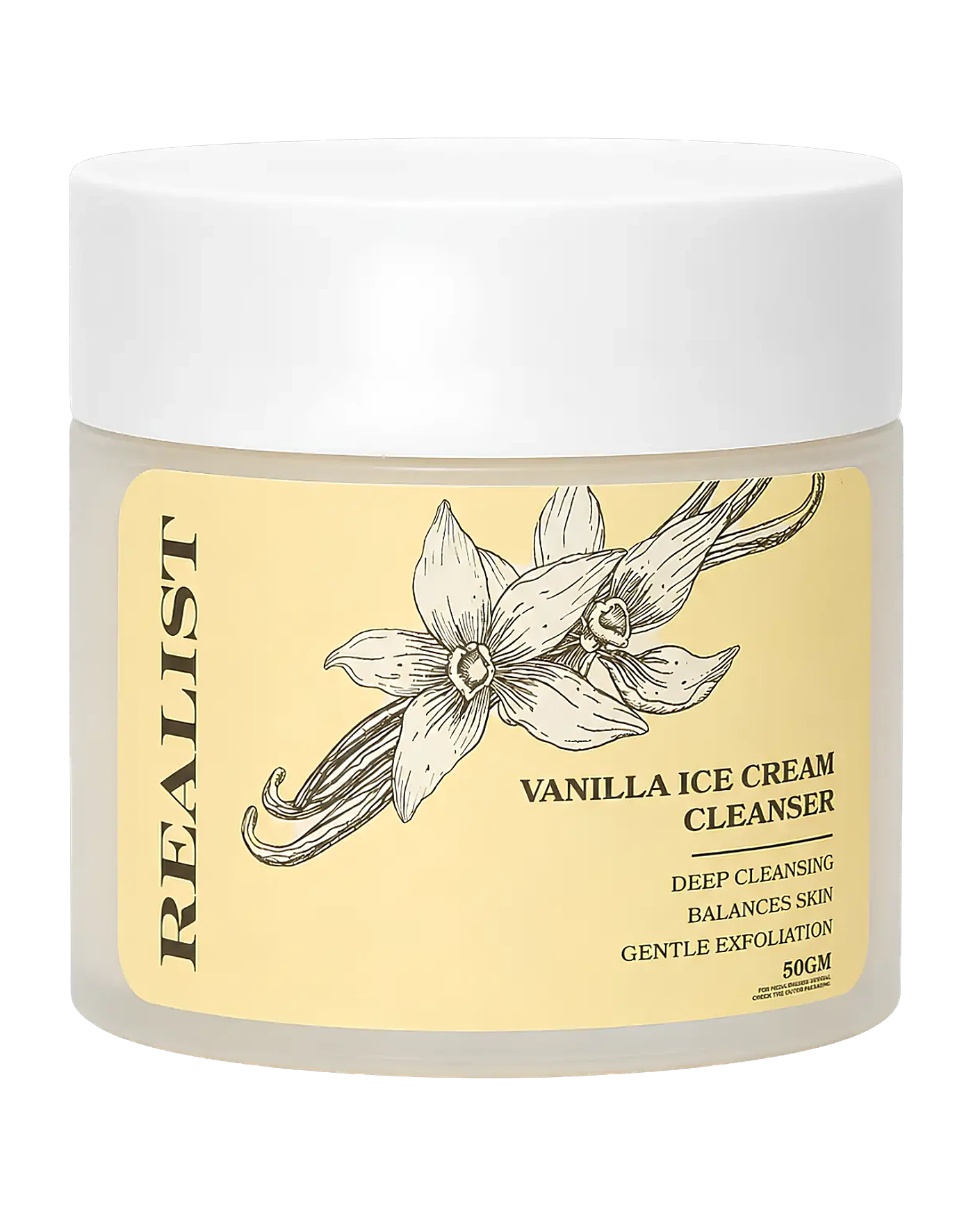REALIST Vanilla Ice Cream Cleanser | Deep Cleansing | Balances Skin | Gentle Exfoliation
